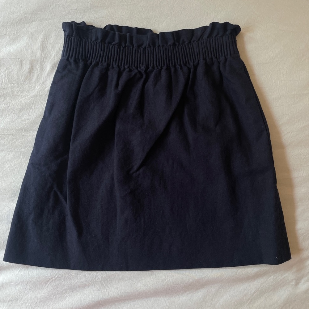J.Crew Factory Women’s 00 Linen/Cotton Navy City Skirt